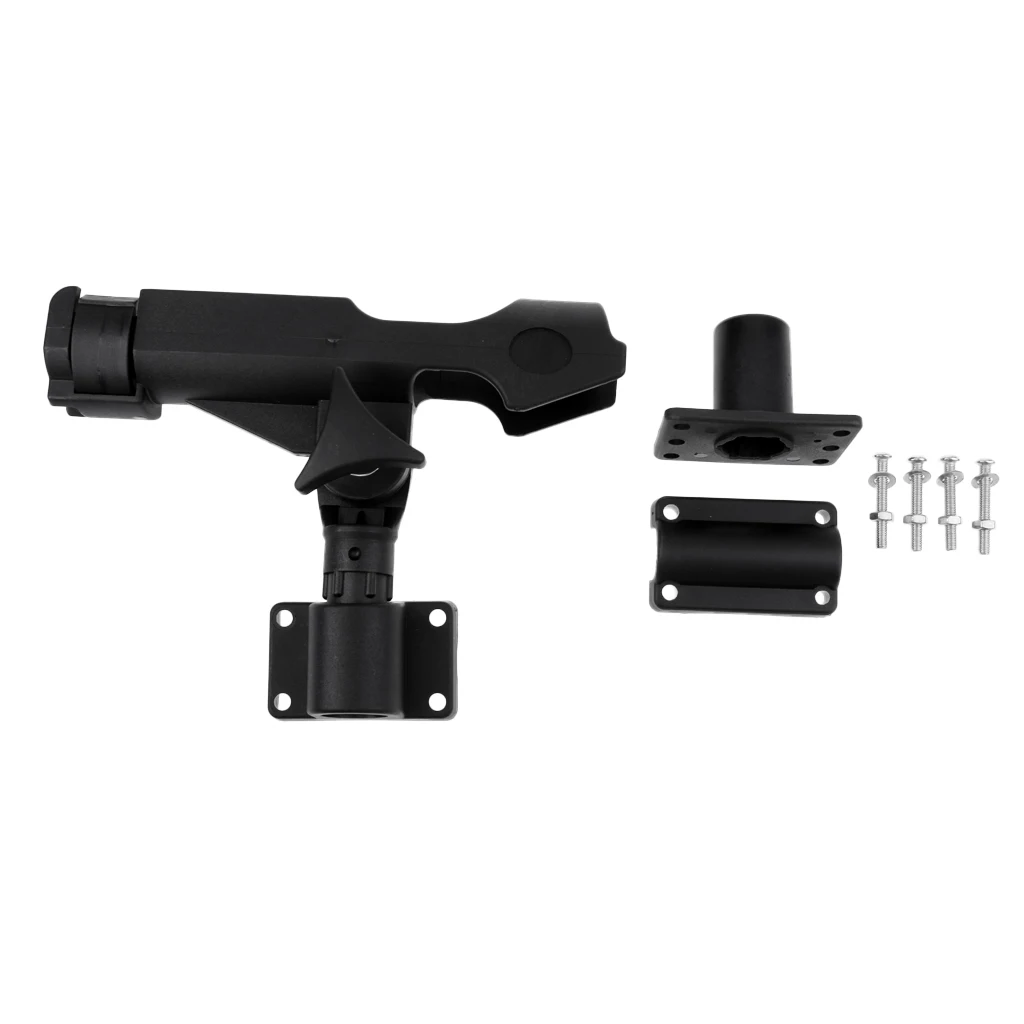 Kayak Boat Spinning Fishing Rod Holder Side/Rail/Flush Mount Pole Rest Rack