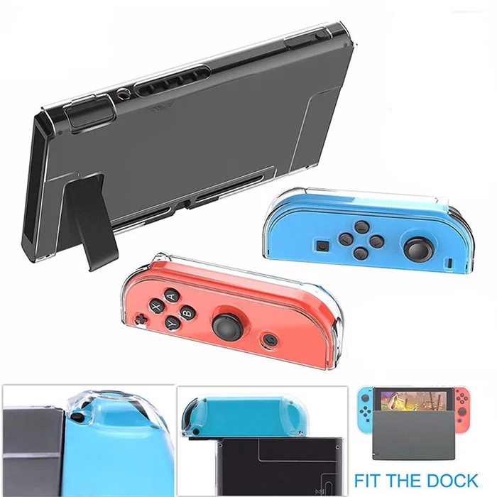 Съемный Кристальный Прозрачный чехол для ПК для Nintendo Switch NS NX Чехлы жесткий прозрачный чехол Защита ультра тонкий чехол