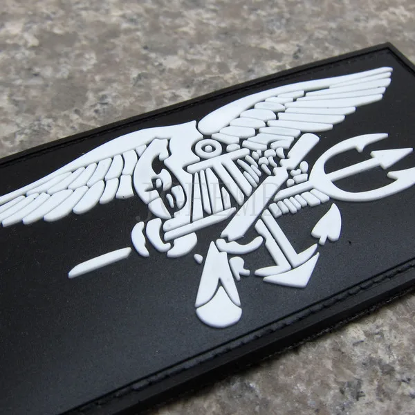 Белый военно морской котик сша команда Trident Eagle тактика 3D пвх патч PB129|3d pvc patch|patches