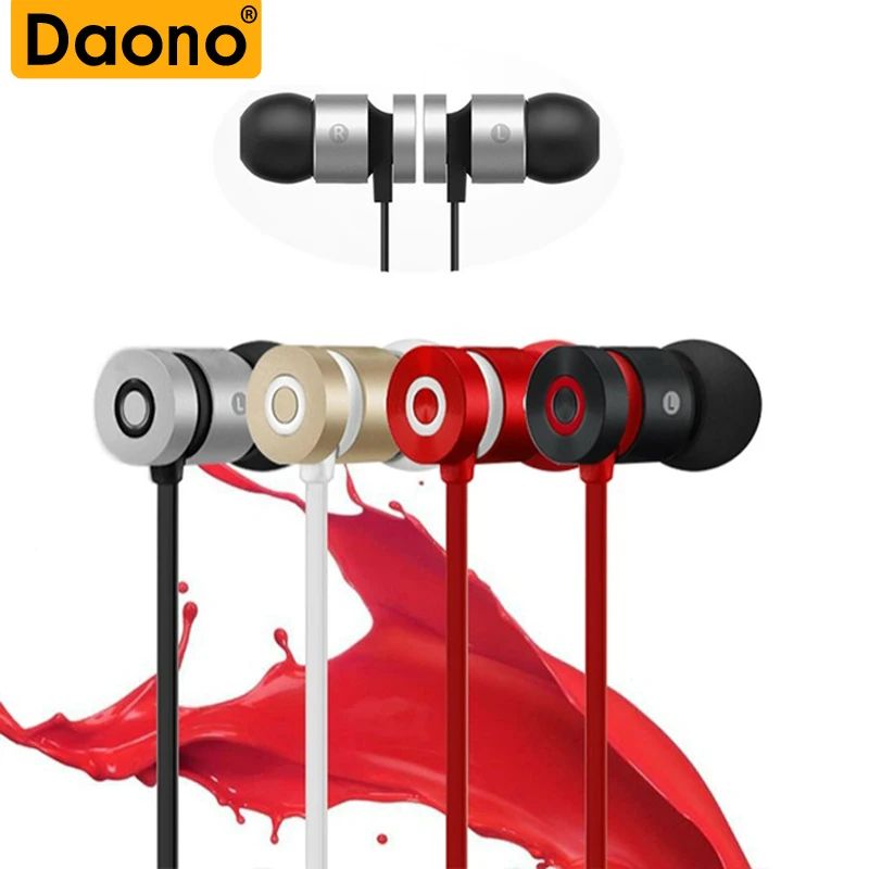 DAONO магнитные наушники Bluetooth в ухо с микрофоном стереонаушники беспроводные