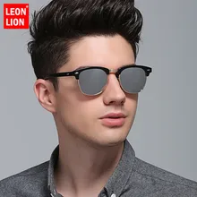 LeonLion, поляризационные солнцезащитные очки без оправы, женские/мужские, Ретро стиль, Rice Nail, UV400, классические очки, фирменный дизайн, солнцезащитные очки
