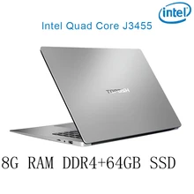 P2-18 8G RAM 64G SSD Intel Celeron J3455 Gaming laptop notebook computer keyboard and OS language available for choose