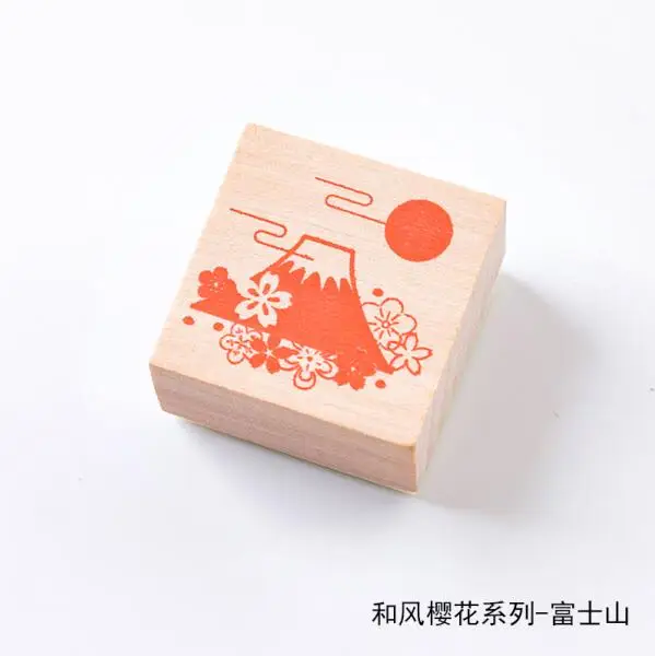 Серия cherry blossom японский стиль штамп DIY деревянные и резиновые штампы для скрапбукинга канцелярские товары Скрапбукинг Стандартный штамп - Цвет: C