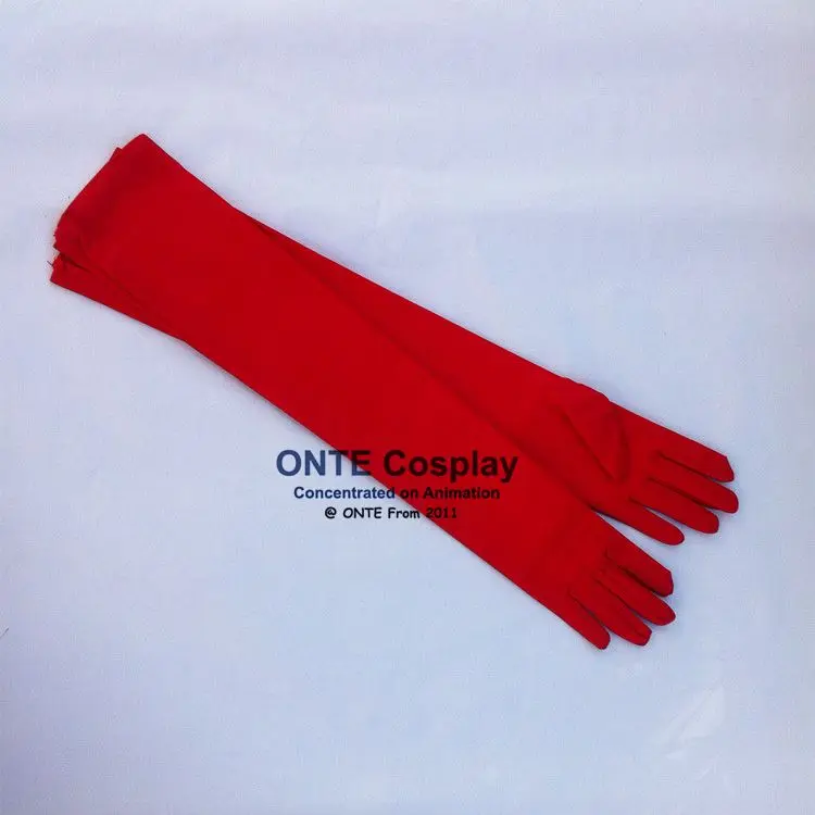 Аниме горничной косплей перчатки 22 см 42 см 52 см этикет эластичный плотный спандекс теплые перчатки черный/белый/красный