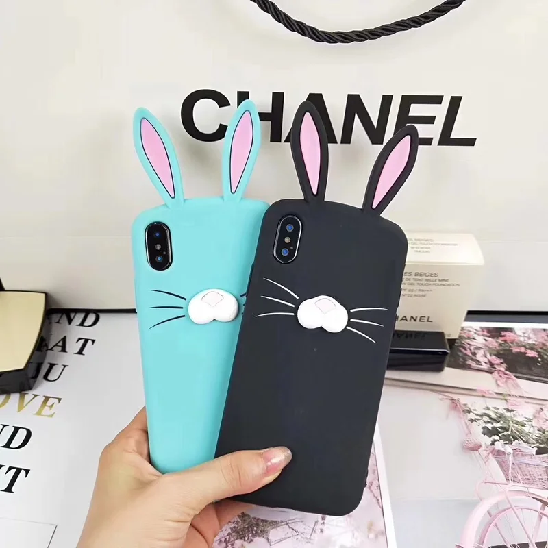 

For IPhone X/XS/XS MAX Phone Case Silicone Tpu Rabbit Cartoon Soft Protective Cover for Iphone 7/8 Plus 6/6s Plus Case Cover