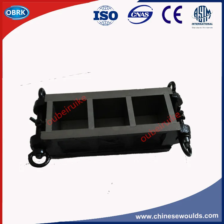 

2"x2"x2" Concrete Cast Iron 50mm CubeThree Gang Compressive Test Moulds