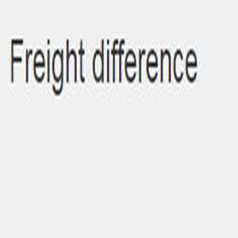 

Freight difference