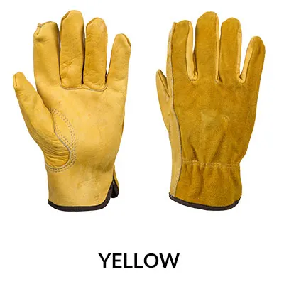 Мотоциклетные Перчатки OZERO из натуральной воловьей кожи, перчатки для мотокросса, мотоциклистов, гонок, езды на велосипеде, рабочие Перчатки для мотоциклистов, мужские 1008 - Цвет: Yellow