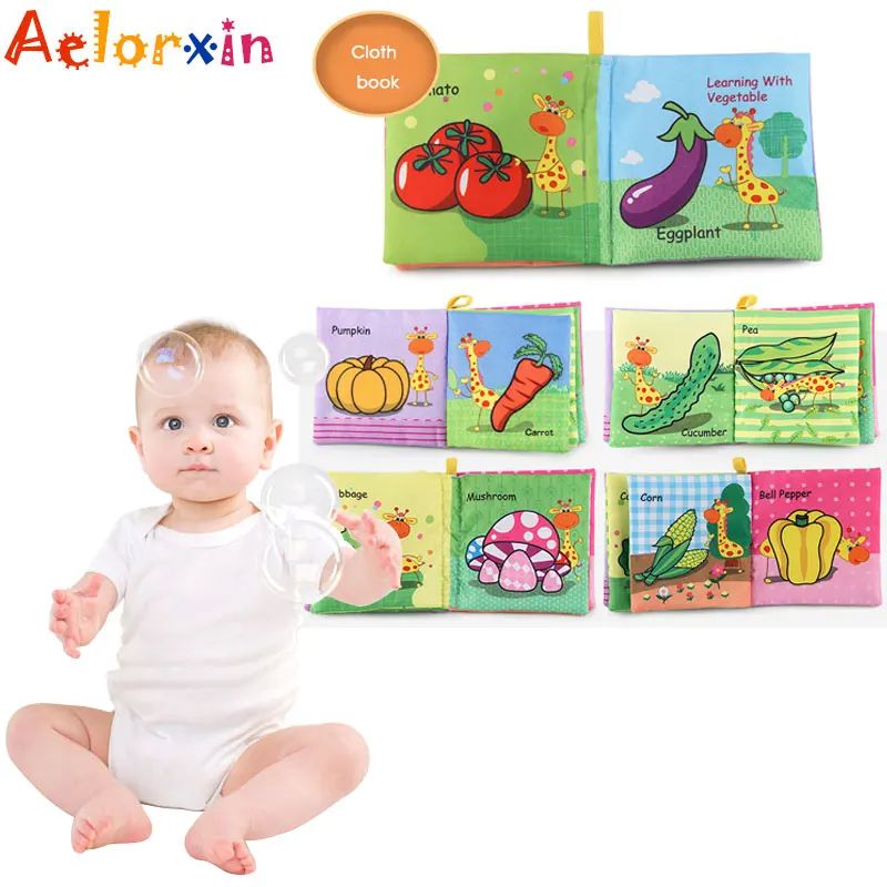 Educational Toy For Children Infant Cloth Book Mobile Soft Vegetable Developing Doll Rattles Newborns Kids Baby Toys | Игрушки и хобби