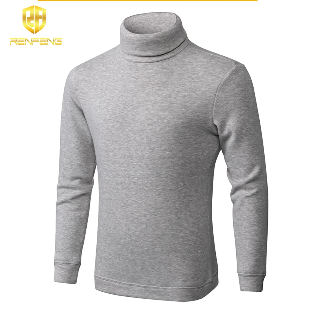 Brand Turtleneck Mens Winter Thermal Underwear Cotton Long Johns plus velvet thickening Tops High Neck Long Sleeve Undershirt (4)