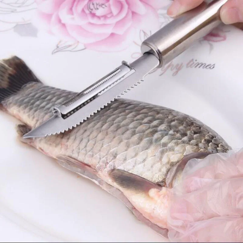 The kitchen small tool to skin quality stainless steel fish scale