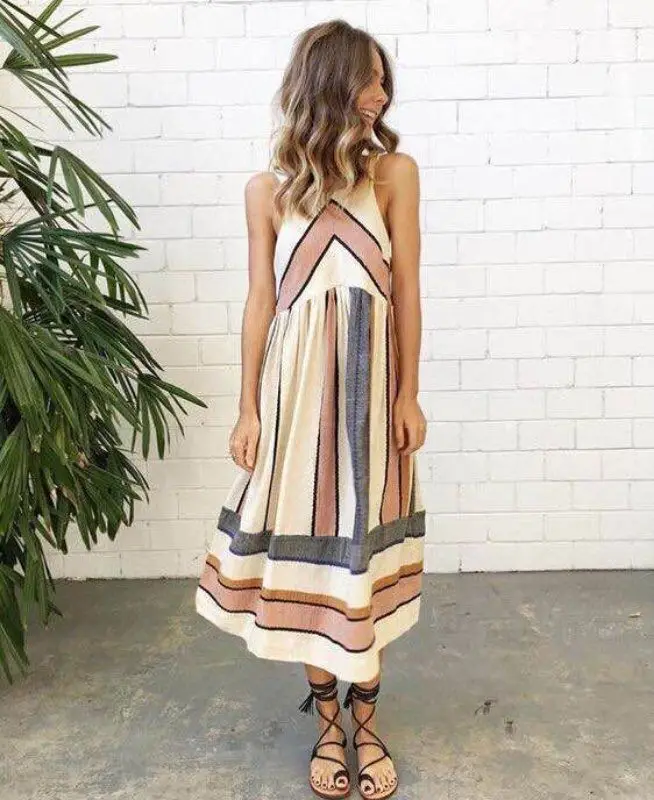 2018 Hot Sale Brand New Women Summer font b Dress b font Plus Size O Neck