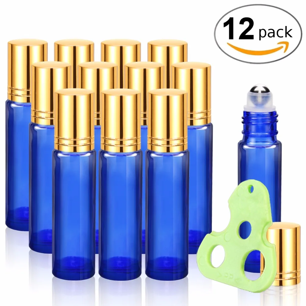 10ml Essential Oils Roller Bottles Glass Roll on Bottles with Metal