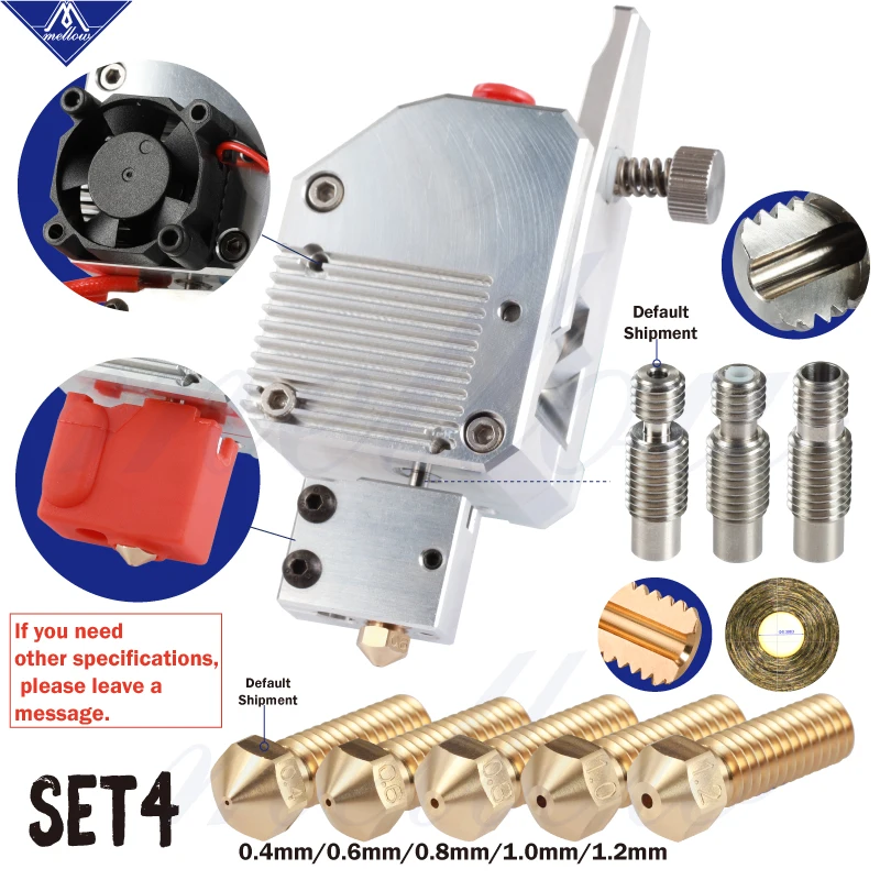 Todo o Metal Extrusora para Impressora Mellow Alta Qualidade Dupla Engrenagem nf Bmg Extrusora Bowden Unidade 3d Mk8 Cr-10 Prusa i3 Mk3 Ender 3 - Imagem 6