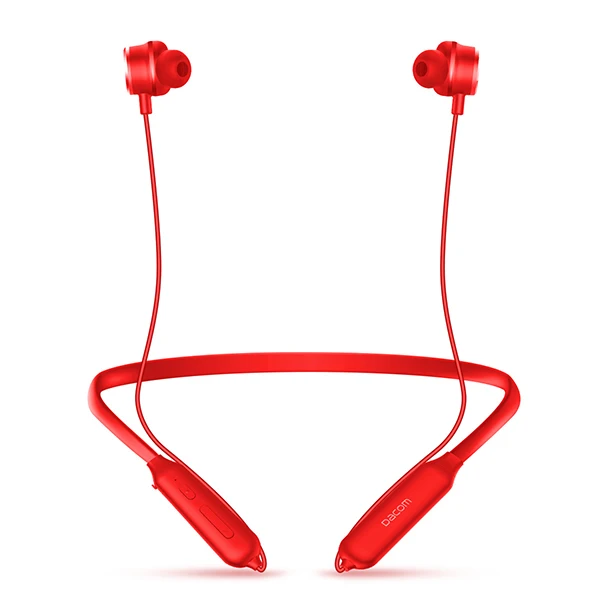 Dacom L10 активные Беспроводные наушники с шумоподавлением Bluetooth наушники V4.2 Спортивные Беспроводные наушники с шейным ремешком музыкальные наушники Auriculare - Цвет: red headphone