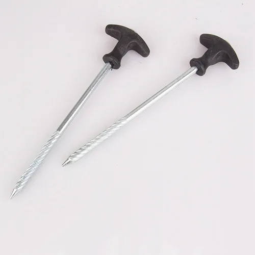 2Pcs Super Strong Tents Nail Aluminium Alloy Tent Pegs with Rope Stake