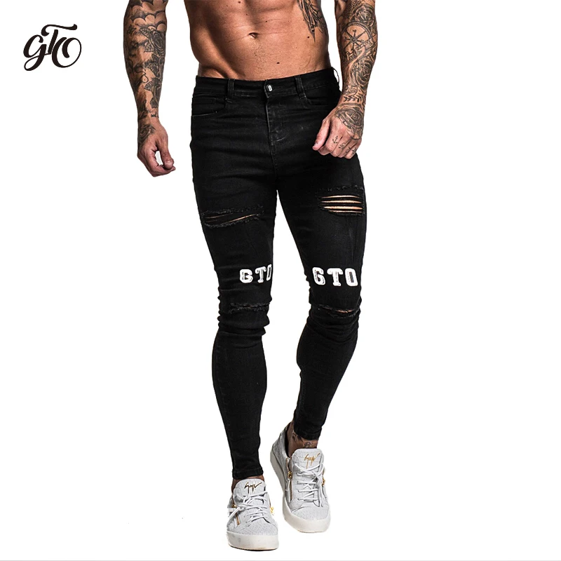 Black Tight Ripped Jeans