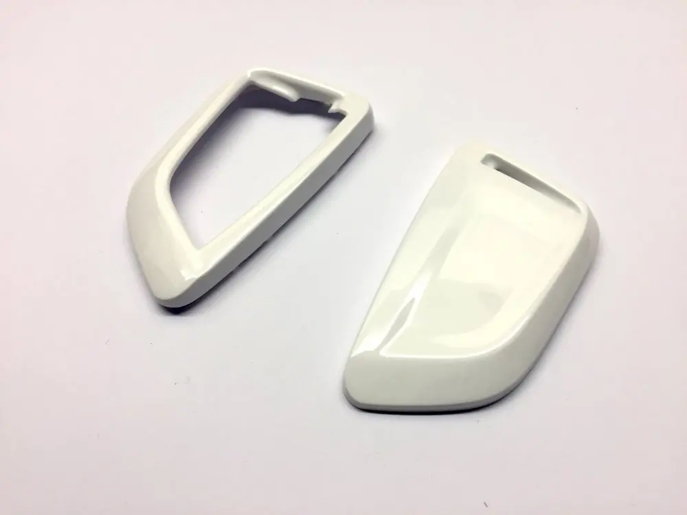 

Remote Flip Key Fob Shell Protection Key Case Cover Gloss White For BMW Keyless Remote Key