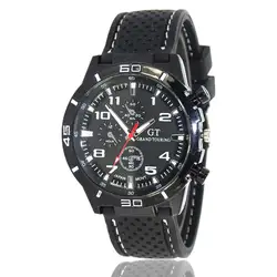 GENBOLI ZLF0356 стильный Для женщин Для мужчин часы силиконовый ремешок Группа Кварцевые наручные часы Мода кварцевые наручные часы