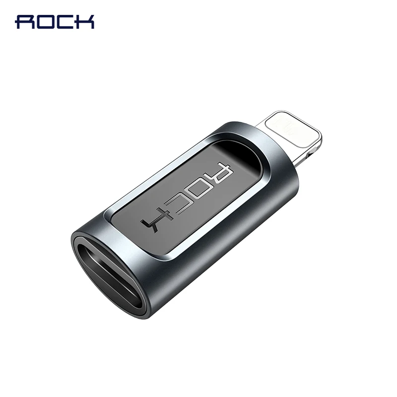 Rock для usb c к lightning адаптер зарядный кабель конвертер для iPhone xs max xr x 8 7 6 6s plus 5S 5 зарядное устройство штекер micro type c