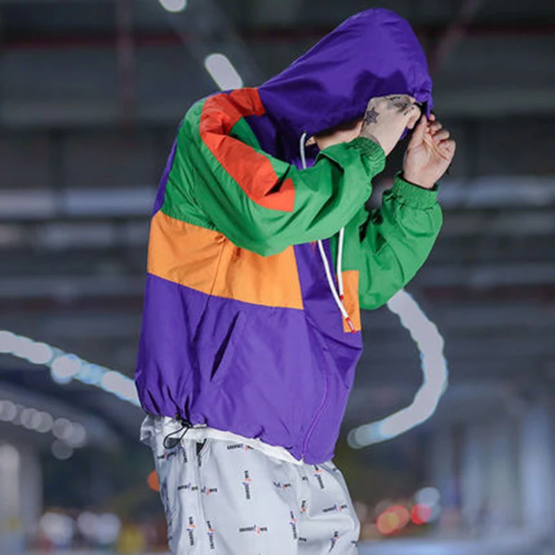 Korean Hip Hop Jacket Man 2018 Hood Windbreaker Reggae Streetwear Jackets Mens Fall Fashion Hoodie Abrigo Hombres Men Coat 6J033 Korean Hip Hop Jacket Man 2018 Hood Windbreaker Reggae Streetwear Jackets Mens Fall Fashion Hoodie Abrigo Hombres Men Coat 6J033