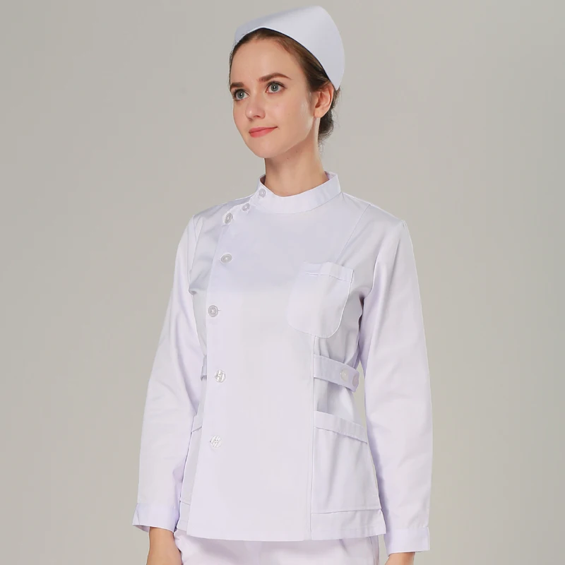 Европейский модный медицинский костюм для лаборатории, пальто для женщин, больничный скраб, униформы, тонкая посадка, дышащая медицинская форма, дизайн