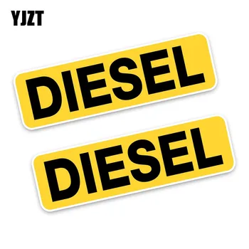

YJZT 2x 10.6*3CM Reminder DIESEL FUEL Only Fashion Funny Retro-reflective Car Sticker Decals C1-8259