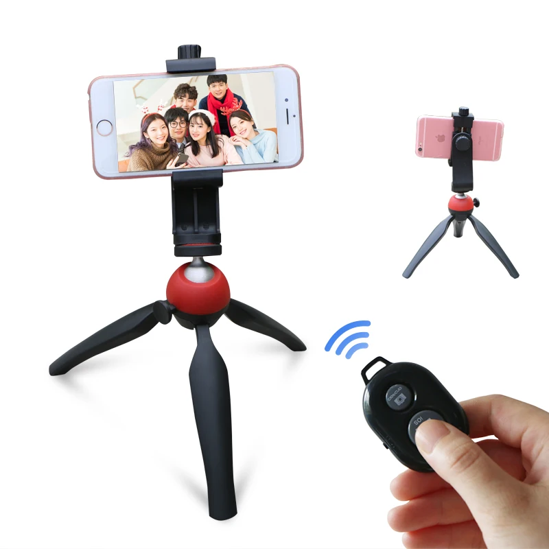 

Mini Phone Tripod Tabletop Smartphone Mount Clip Holder Stand for iPhone X/8/7 Plus Huawei Xiaomi Sony Samsung Mobile Phone