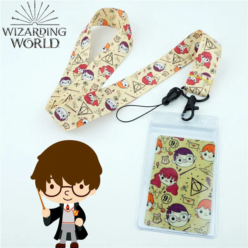 

Cute Hogwarts School Hermione Granger Neck Strap Lanyard Mobile Phone Strap ID Badge Holder Rope Key Chains Cosplay Accessories