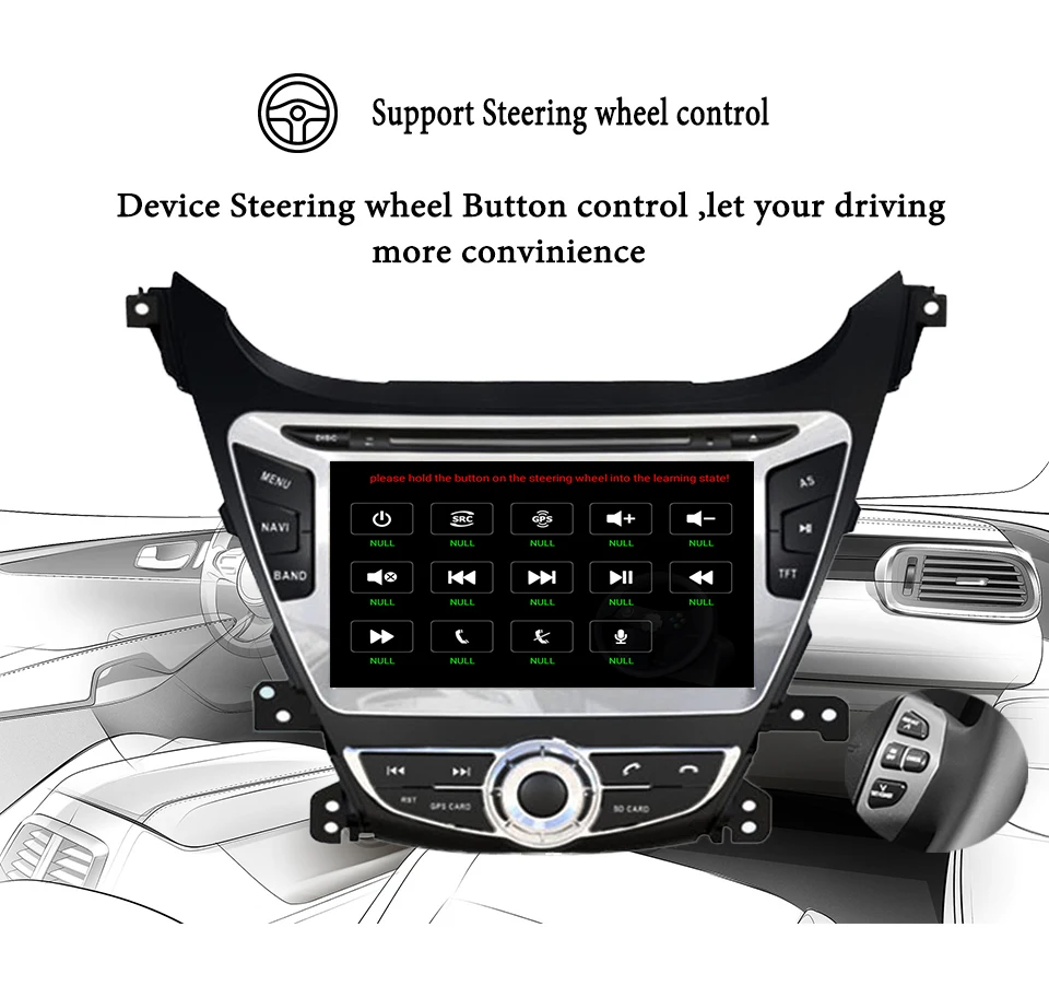 Flash Deal OCTA CORE Android 9.0 64G car dvd gps player 1024*600 For HYUNDAI ELANTRA 2014 2015 gps navigation car stereo audio video player 2