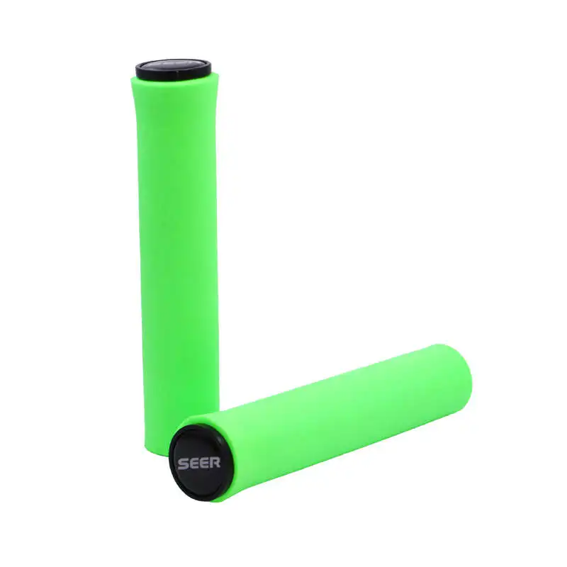 Green Самый продаваемый чистый силиконовый мотоцикл руль ударный пот впитывающий удобный Зеленый руль велосипеда Аксессуары для велосипеда - Цвет: Green