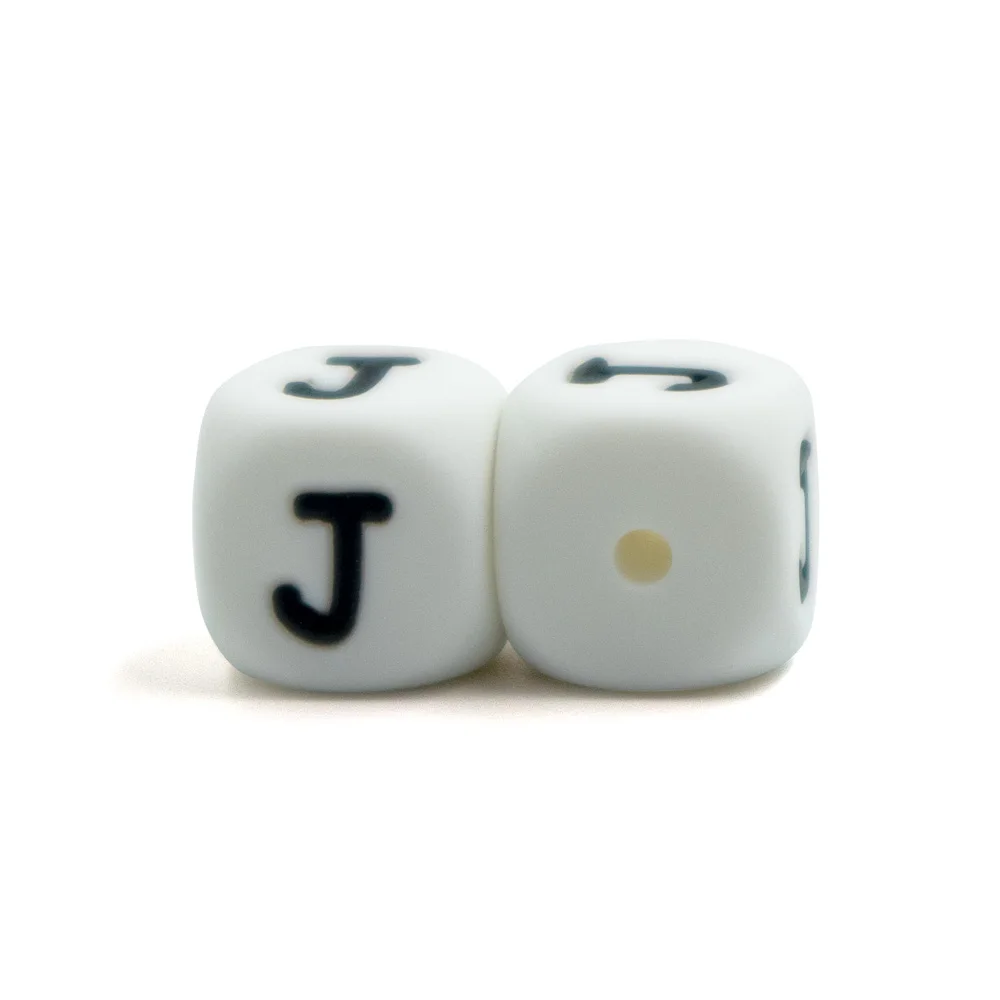 100 шт Perle силиконовые бусины с буквами 12 мм детский аксессуар для прорезывания зубов английские буквы алфавита Прорезыватели для зубов силиконовые коралловые бусины - Цвет: J
