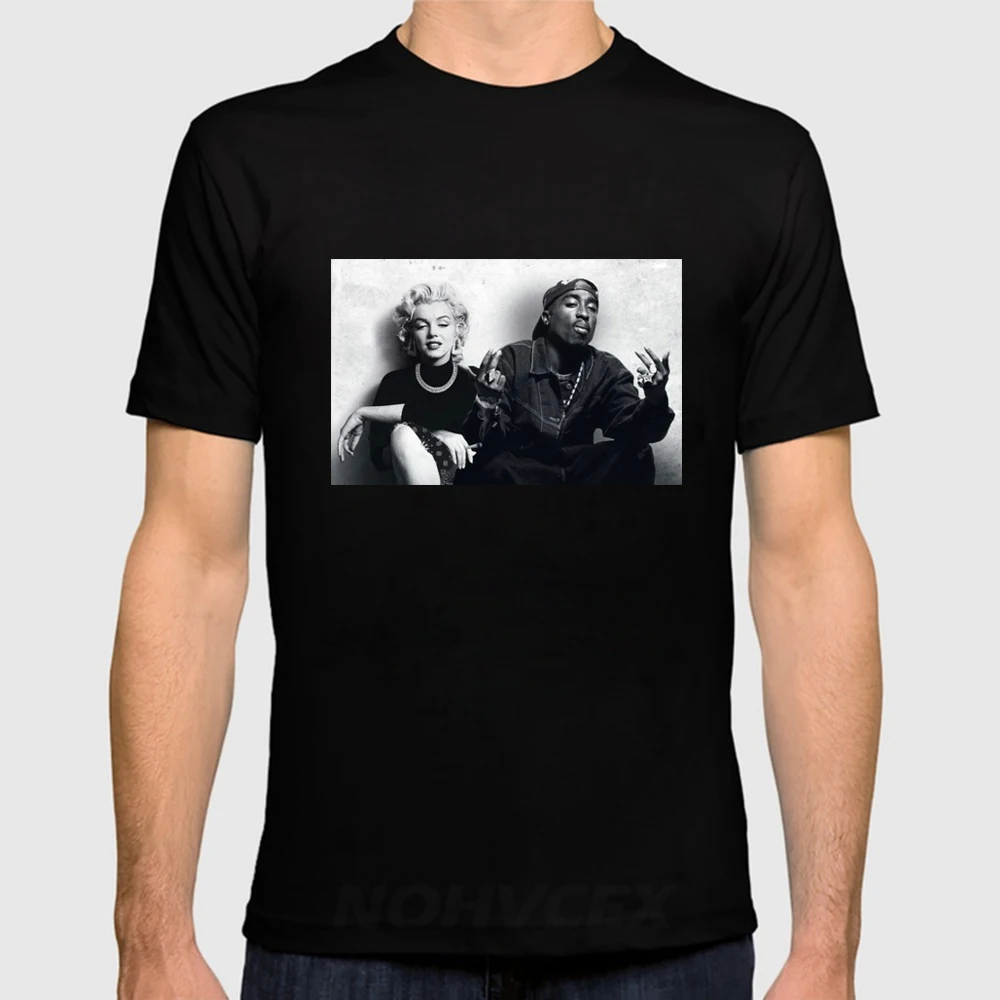 

2Pac Tupac Marilyn Monroe Couple T Shirts Summer fashion short sleeve T-shirt