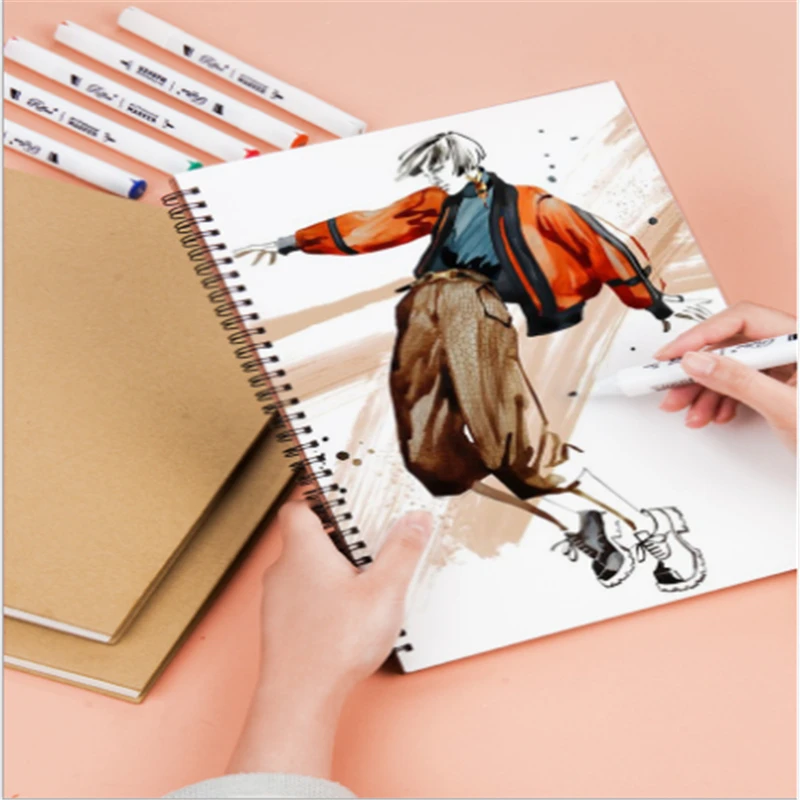 

1 pcs A4 Marker Pad 50 Sheets Professional No Penetration Paper Drawing Album Sketchbook For Student Artists Art Supplies