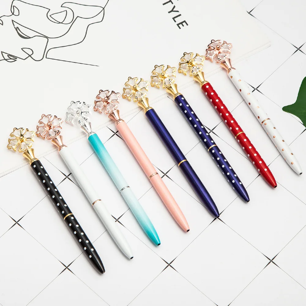 

1 pcs/lot Ball Pen Creative diamond colors ballpoint pen Pen for writing students prize promotion gift office school stationery