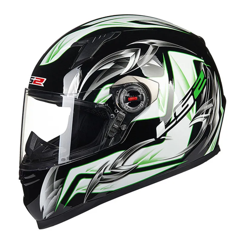LS2 FF358 мотоциклетный шлем анфас мотоциклетный мужской скутер шлем мото КАСКО Capacetes de Motociclista - Цвет: Green CL