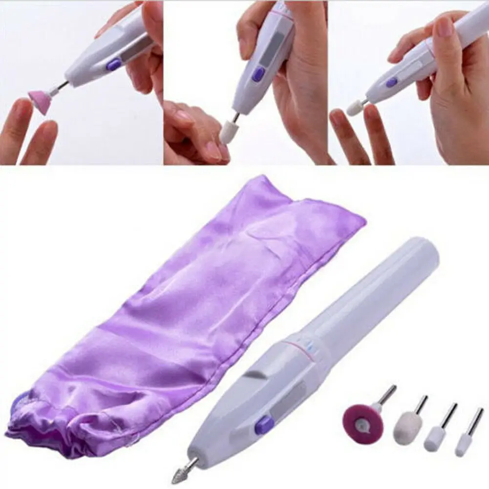 

NEW Nail Art Drill KIT Electric FILE Buffer Bits Acrylics Pedicure Hands Repair