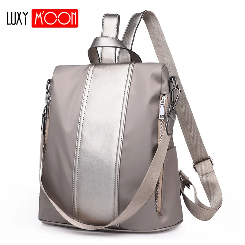 

Fashion Anti-theft Soft Nylon Large Capacity Backpack Female 2019 Simple School Back Pack For Teenager Girls Shoulder Bags XA13K