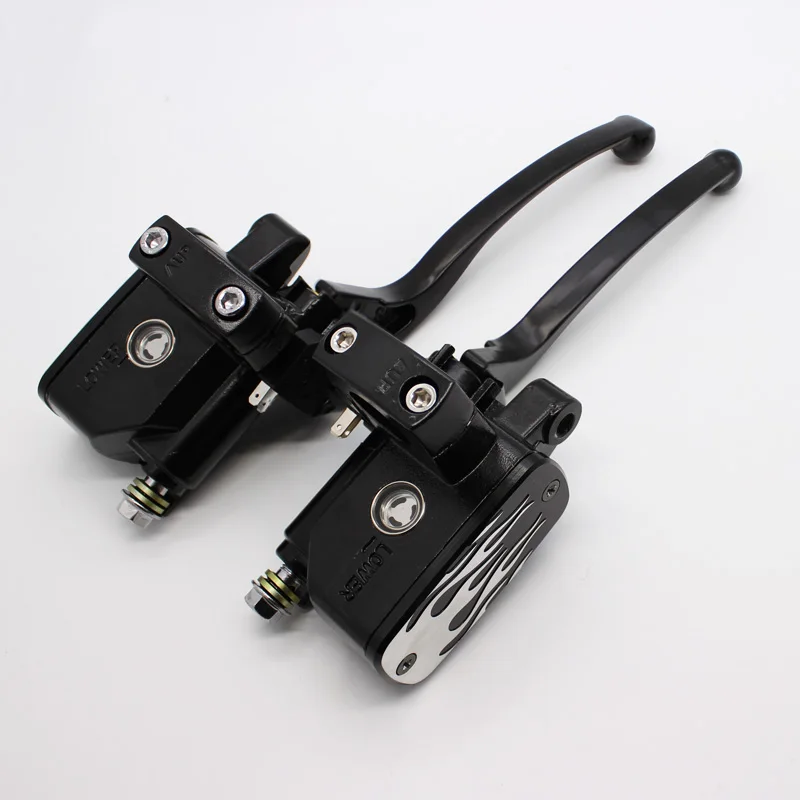 Arcade Universal 78 22mm Hydraulic Motorcycle Brake Master Cylinder Hydraulic Clutch Levers fluid Reservoir 14mm Piston