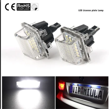 

2pcs LED Number Car License Plate Light 12V 18 LED SMD 3528 Lamps For Mercedes Benz W204 W212 W221 W216 W207 AMG