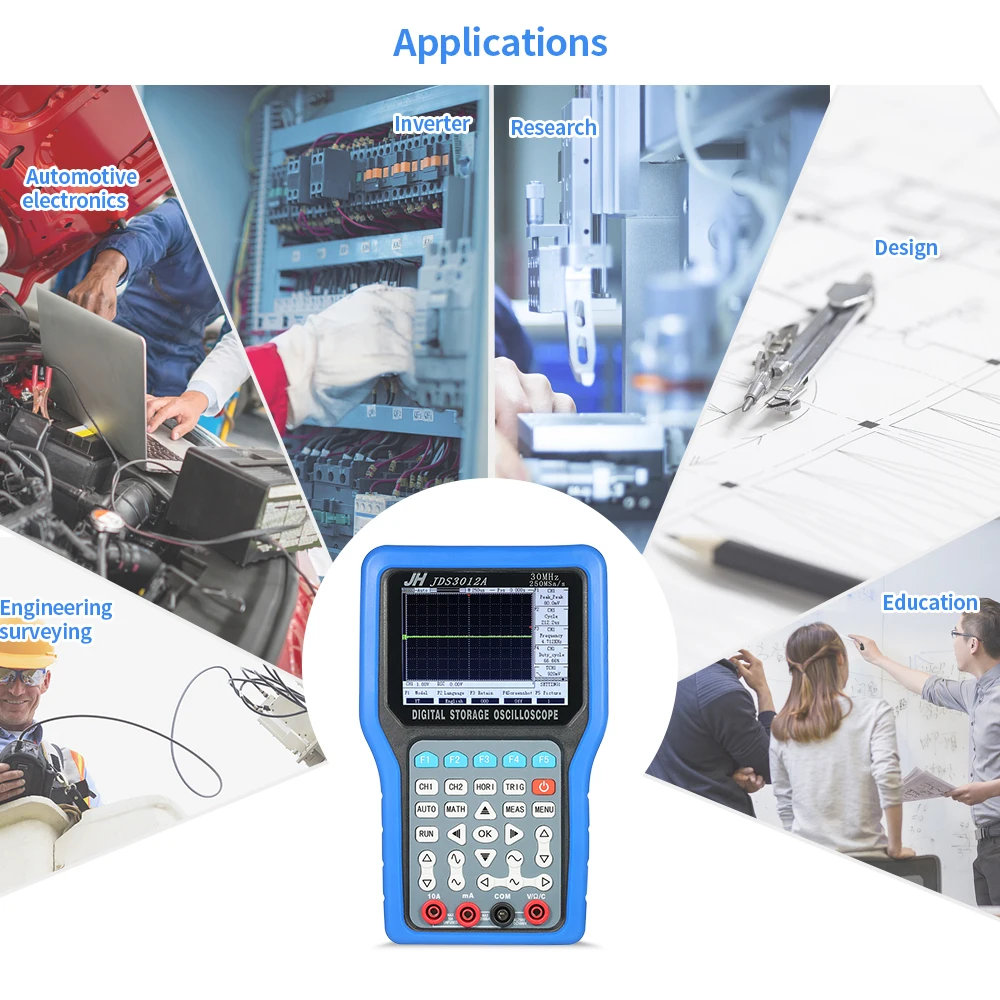

3 In 1 Digital Oscilloscope Multimeter Signal Generator Probe 250Msa/s 2 Channel USB interface for Data Storage Oscilloscopes