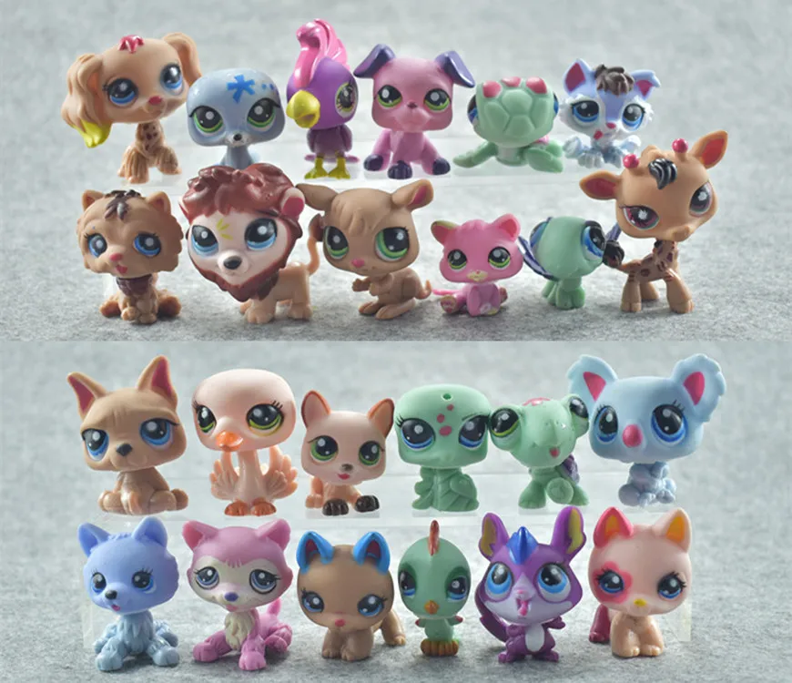 Acheter QWOK 24 pièces ensemble LPS poupées Rare animalerie Action   jouet figurines tigre chat Lps chien teckel Collie chat Patrulla Canina