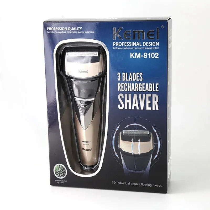 KEMEI Triple Blade Washable Rechargeable Electric Shaver Reciprocating Razor Beard Trimmer Men Electric Shaving Machine KM-8102 electric shaver,hair trimmer,electric razor