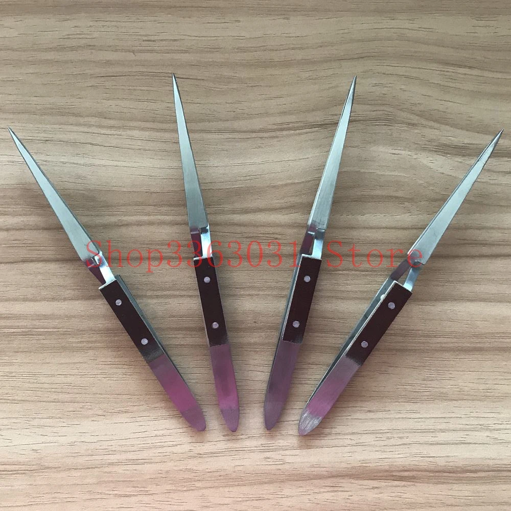 

2pcs Straight Tips Selflock Tweezers Cross Locking Jewelers Soldering Tools Jewelry Making Tool