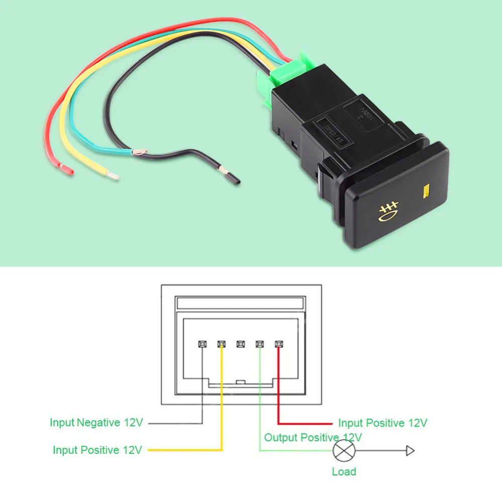 Us 3 68 26 Off Rear Fog Light Push Switch 4 Wire Button For Toyota Camry Prius Corolla Foglight Switch Dc12v Car Foglight Switch Switch Fog Switch