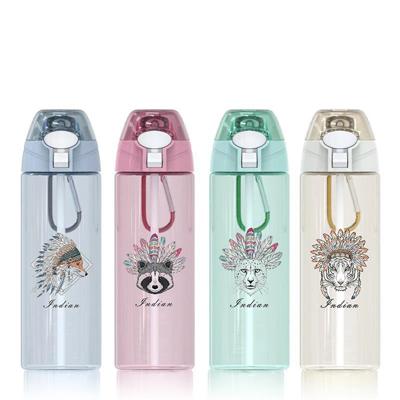Sport bottle 500 мл дети бутылку воды с соломенной детей питьевой горшок для Бутылки