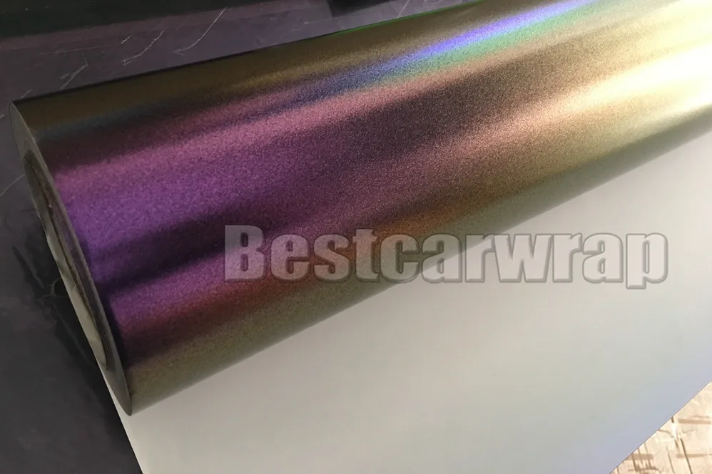 winered gold satin chameleon metallic car wrapping film KMPF (3)