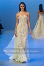 2016 Elie Saab Design Abendkleid Trägerlosen Luxus Perlen Sexy Kleider Cocktail Party Heißer Verkauf Robe De Soiree MY1020-03