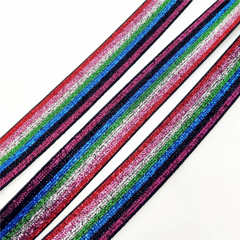 

CNCRAFT 25MM Stamping Elastic Bands 1Meters/lot Colorful DIY Webbing Apparel Bags Sewing Accessories