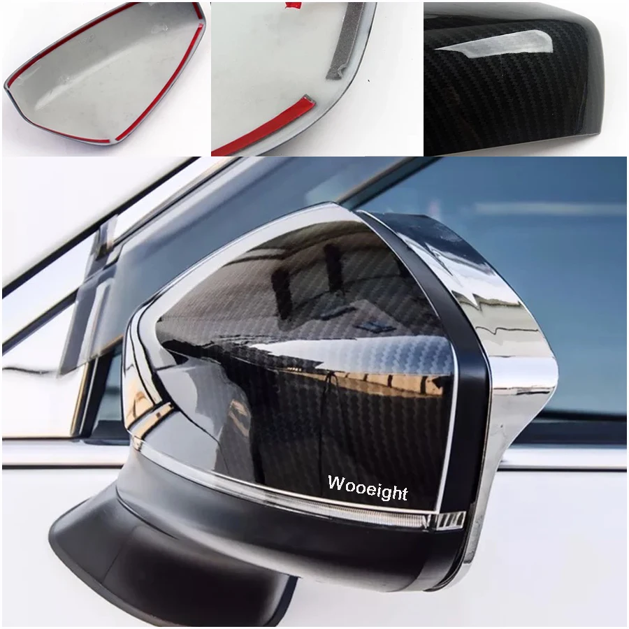 2Pcs For Mazda CX-5 CX5 2017 2018 Sport Carbon Fiber Door Side Rearview Mirror Cover Trim Decoration Frame (4)